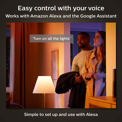 Philips Hue White & Colour Ambiance Single Smart Bulb LED [B22 Bayonet Cap] - 1600 Lumens (100W equivalent). Works with Alexa, Google, Apple Homekit