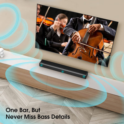 Hisense HS214 Soundbar All-in-one, Wireless Bluetooth, Powerful Bass Built-in, Compact Design, AUX, HDMI, USB, TV, PC Speaker