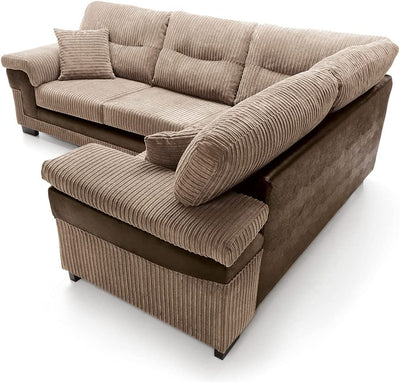 Samson Corded Fabric Corner Sofa Set