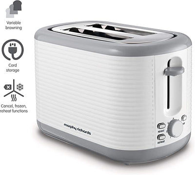 Morphy Richards 228399 Arc 2 Slice Toaster, White