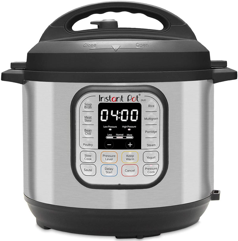 Instant Pot Duo 7-in-1 Electric Pressure Cooker, 6 Qt, 5.7 Litre, 1000 W, Slow Cooker, Rice Cooker, Sauté Pan, Yogurt Maker, Steamer, Stainless Steel