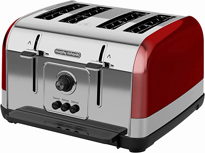 Morphy Richards 240133 Venture 4 Slice Toaster Red