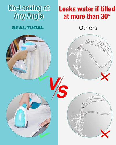 BEAUTURAL 1200W Handheld Portable Garment Steamer for Home and Travel, 30s Fast Heat-up, Auto-Off, 260ml High Capacity Water Tank