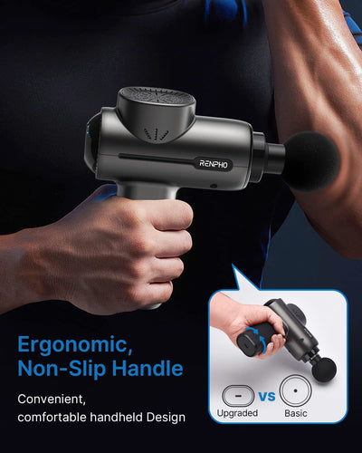 RENPHO Massage Gun Deep Tissue Powerful up to 3200rpm Handheld Percussion Muscle Massager with 2500mAh Battery Type-C Charging for Muscle Pain Relief