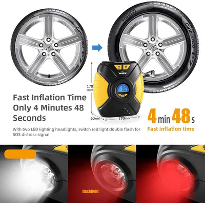 WindGallop Digital Car Tyre Inflator Air Tool Portable Air Compressor Car Tyre Pump Automatic 12V Electric Air Pump Tyre Inflation