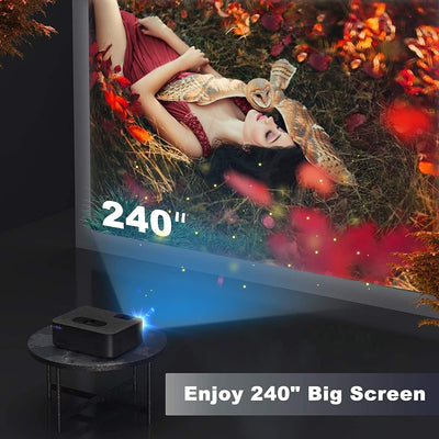 Vili Nice 6000 Lux WiFi Projector, Bluetooth Mini Projector with Synchronize Smartphone Screen