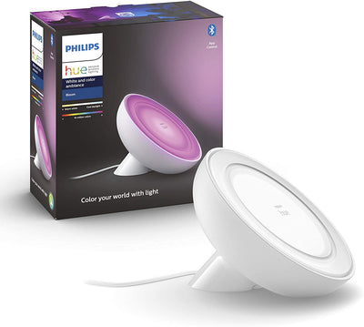 Philips Hue Bloom White and Colour Ambiance [White] Smart LED Table Lamp, with Bluetooth Works with Alexa and Google Assistant