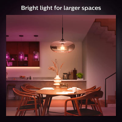 Philips Hue White & Colour Ambiance Single Smart Bulb LED [B22 Bayonet Cap] - 1600 Lumens (100W equivalent). Works with Alexa, Google, Apple Homekit