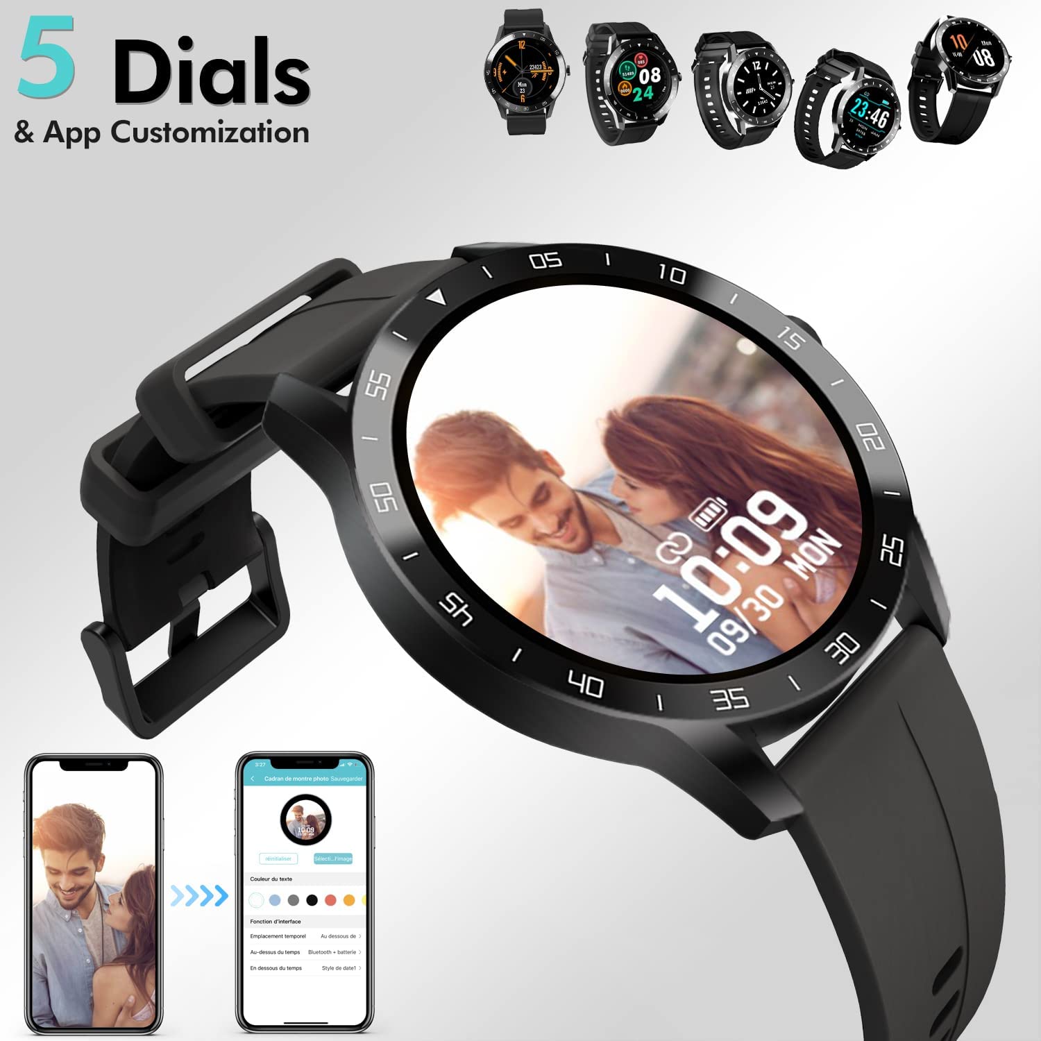 Blackview Smart Watch for Android Phones and iOS Phones, All-Day