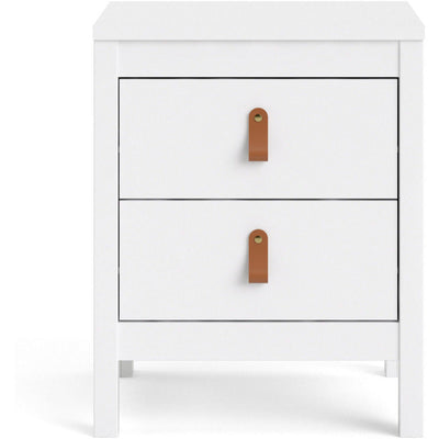 Benjamin White Bedside Cabinet With 2 Drawers