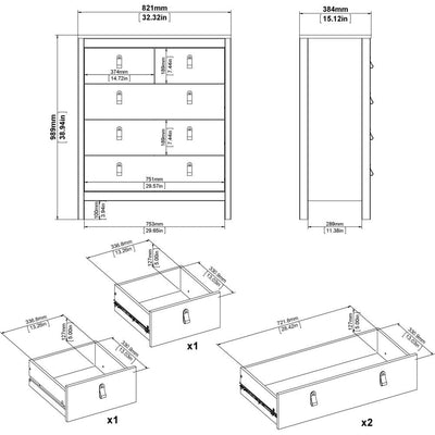 Benjamin Black 3+2 Drawer Chest