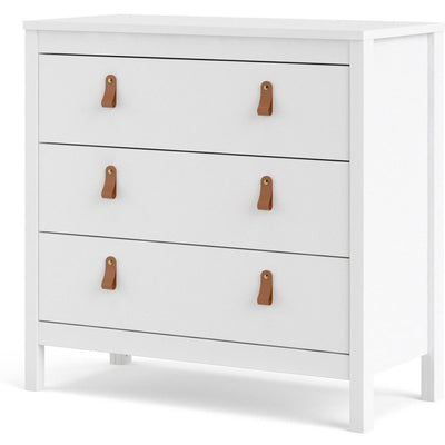 Benjamin White Chest of Drawers With 3 Drawers