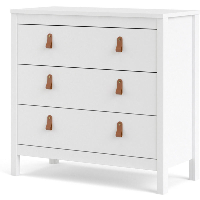 Benjamin White Chest of Drawers With 3 Drawers