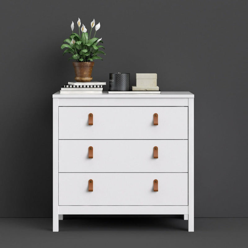 Benjamin White Chest of Drawers With 3 Drawers