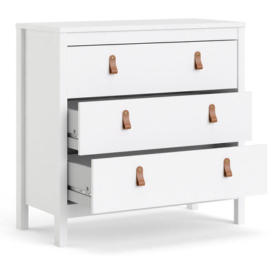 Benjamin White Chest of Drawers With 3 Drawers