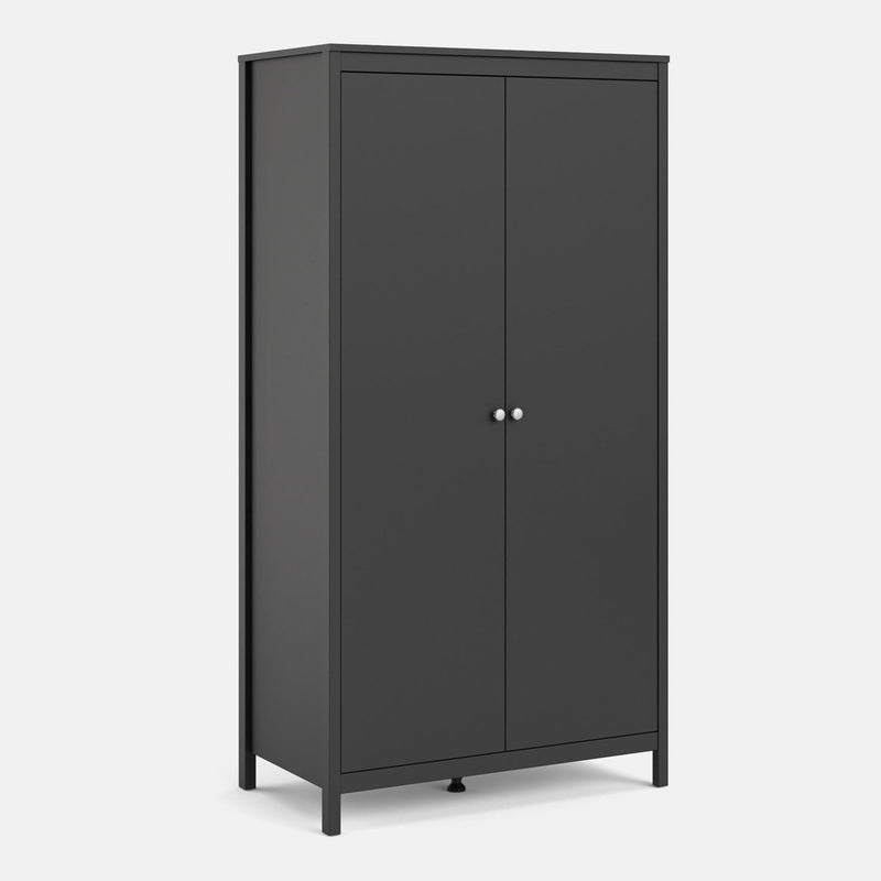 Madrid Wardrobe with 2 doors  Matt Black