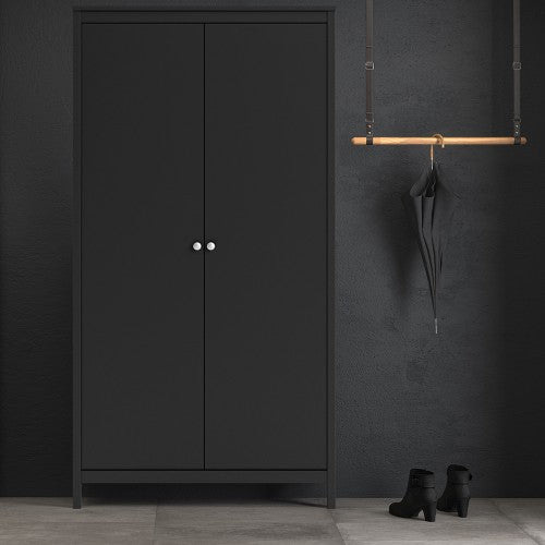 Madrid Wardrobe with 2 doors  Matt Black