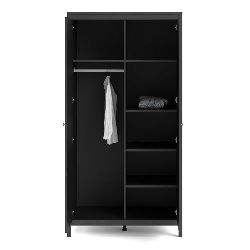 Madrid Wardrobe with 2 doors  Matt Black