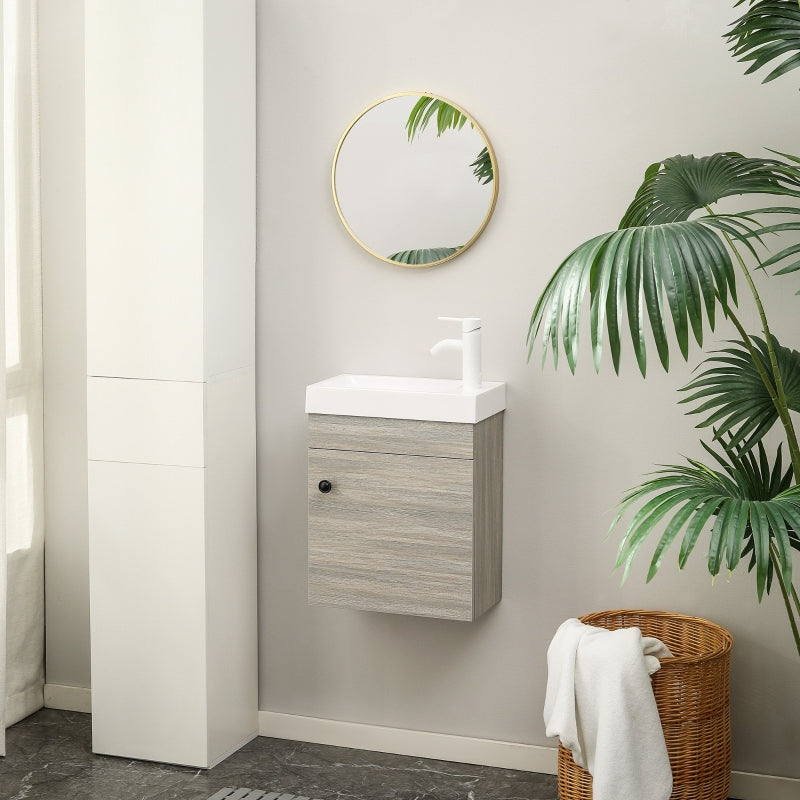 Bathroom Vanity Unit With Basin, Grey