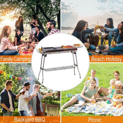 Stainless Steel Portable Charcoal BBQ Grill