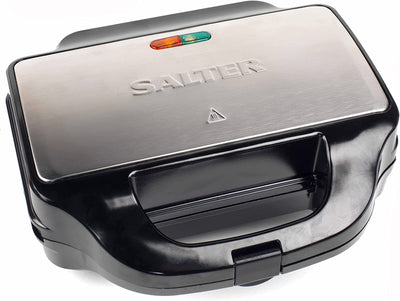 Salter XL 4-in-1 Snack Maker, Interchangeable Non-Stick Cooking Plates, Panini Press, Electric Omelette Cooker, Waffle, Toastie Sandwich Toaster