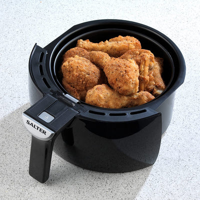 Salter EK2559AMZ XL Hot Air Fryer with Non-Stick Basket, Digital LED Display, Adjustable Temperature, 60 Minute Timer, Oil Free, 4.5 L, 1500 W, Black