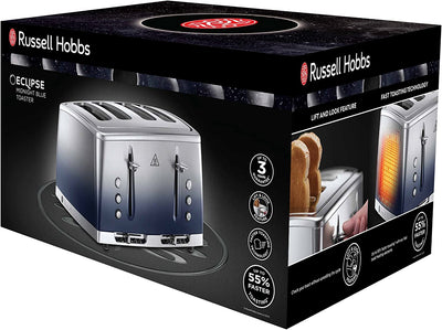 Russell Hobbs 25141 Midnight Blue Eclipse Polished Stainless Steel Ombre Four Slice Toaster