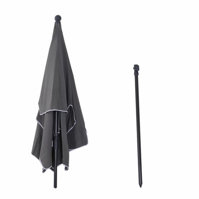 Rectangular Aluminium Sun Parasol Umbrella - Grey or Red