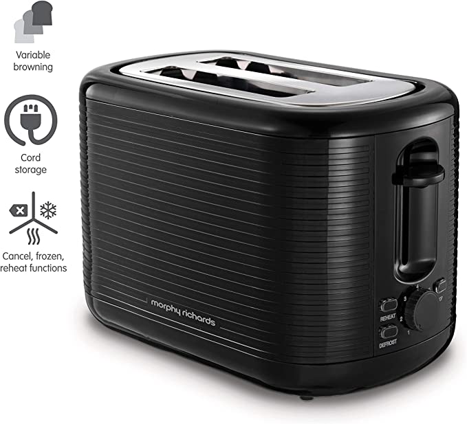 Morphy Richards 228398 Arc 2 Slice Toaster, Black