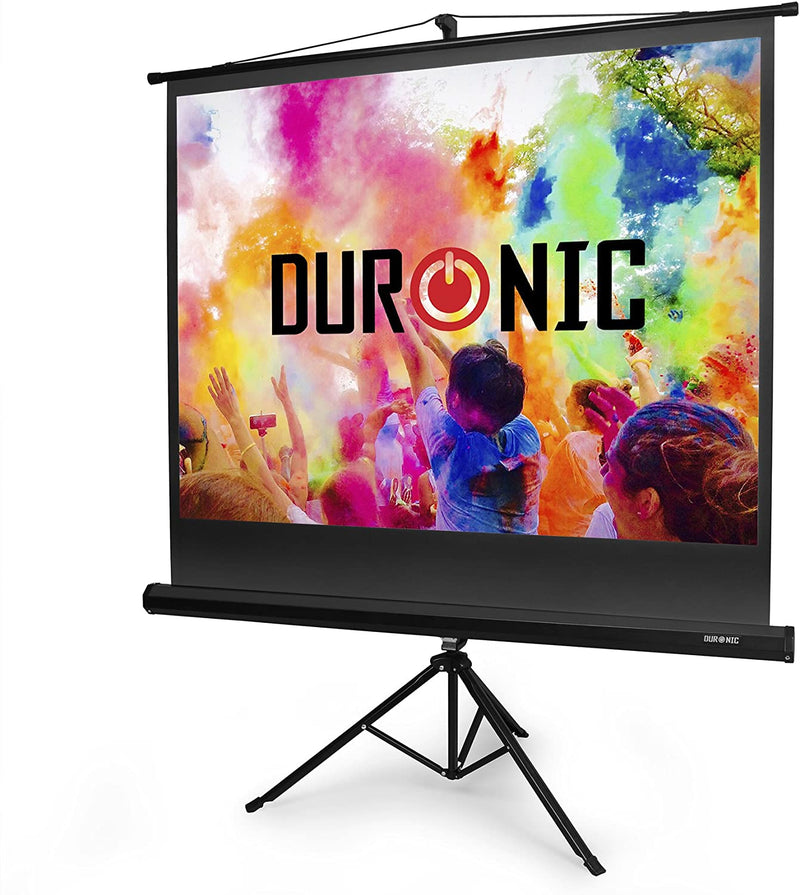 Duronic Projector Screen TPS60 /43 60" Portable Tripod Projection Screen Brilliant Matt White (Screen: 122cm (W) X 91cm (H) 4K / 8K Ultra HDR 3D Ready