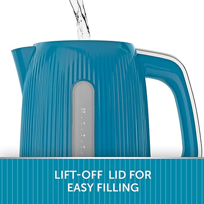 Breville Bold Blue Electric Kettle | 1.7L | 3kW Fast Boil | Blue & Silver Chrome [VKT226]