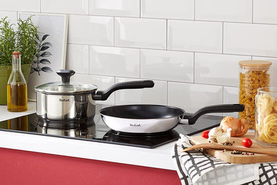 Tefal C972S544 5 Piece, Comfort Max, Stainless Steel, Pots and Pans, Induction Set, Silver