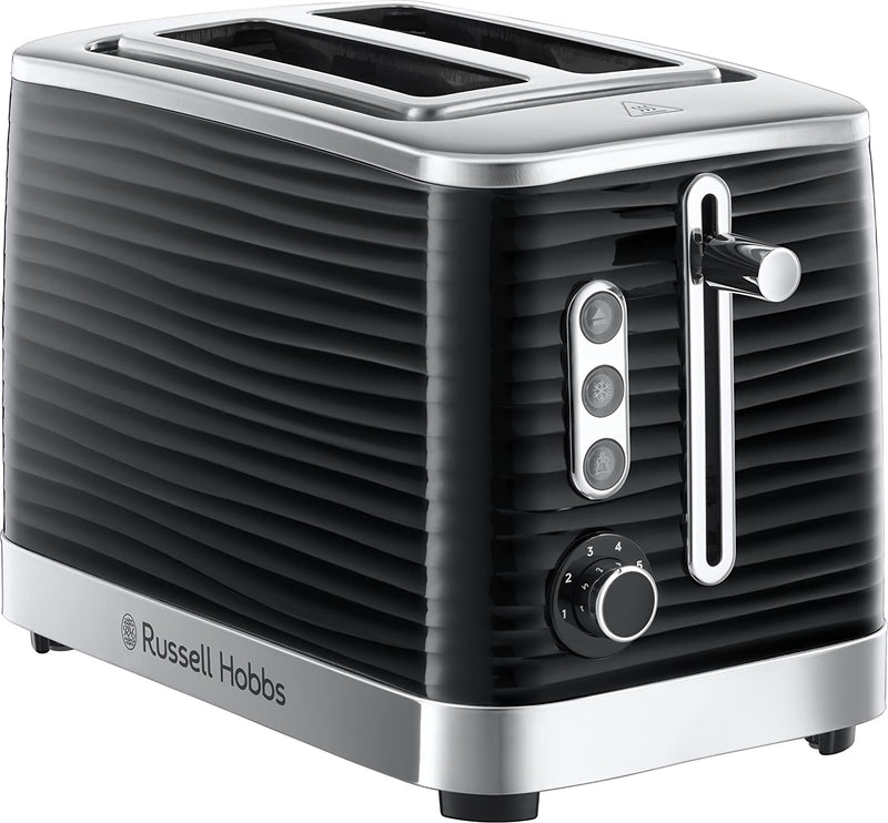 Russell Hobbs 24371 Inspire High Gloss Plastic Two Slice Toaster, Black