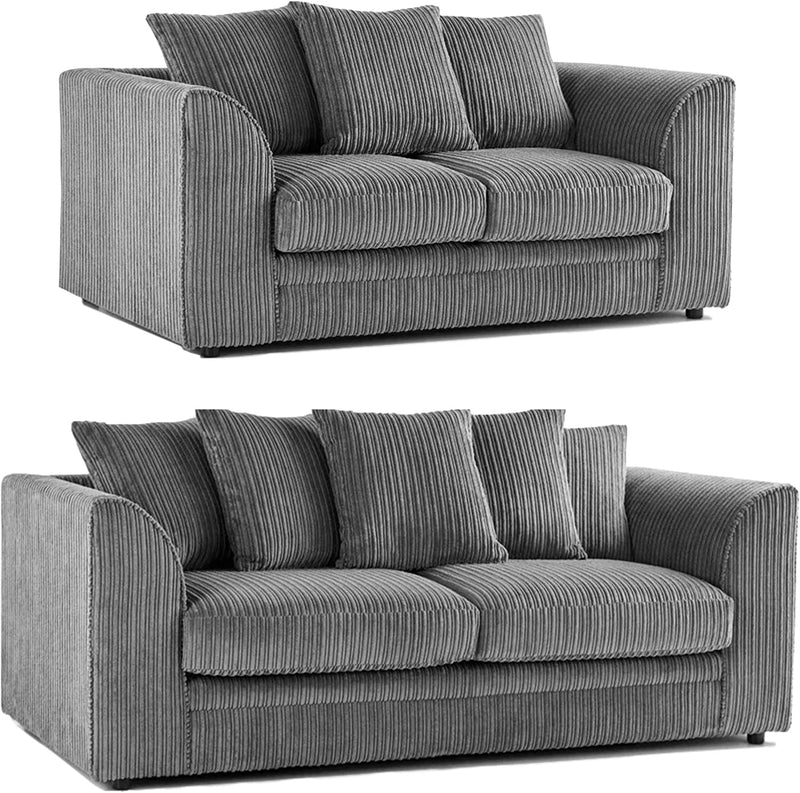 Desmond Jumbo Cord 3 Seater and 2 Seater Sofa Set