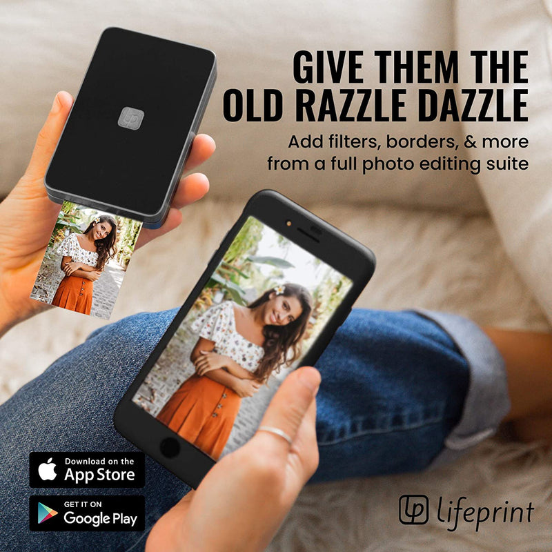 Lifeprint 2x3 Portable Photo and Video Printer for iOS and Android devices. Make Your Photos Come To Life w/Augmented Reality - White