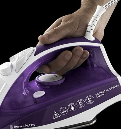 Russell Hobbs Supreme Steam Traditional Iron 23060, 2400 W, Purple/White