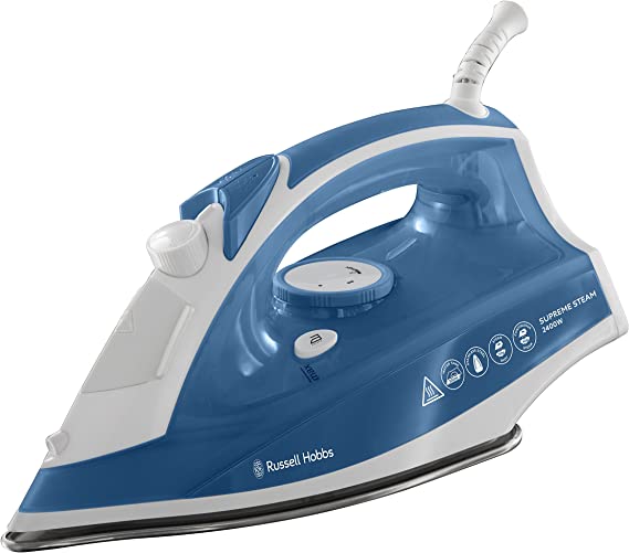 Russell Hobbs Supreme Steam Traditional Iron 23061, 2400 W, White/Blue