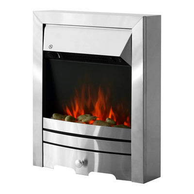 2KW Electric Stainless Steel Flame Effect Fireplace