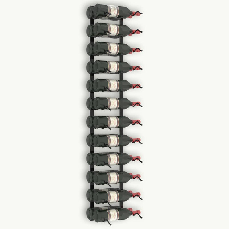 Wall-mounted Wine Rack for 24 Bottles Black Iron 289557