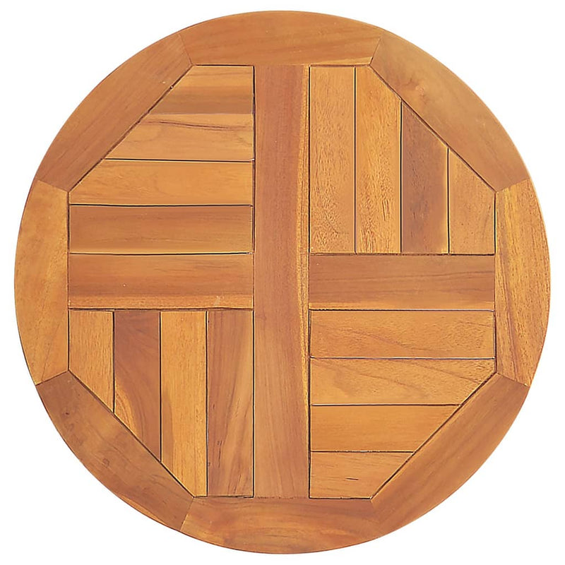 Table Top Solid Teak Wood Round 2.5 cm 50 cm