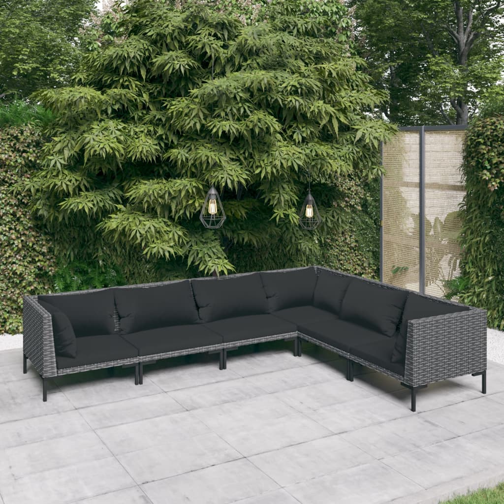 6 piece discount garden lounge set