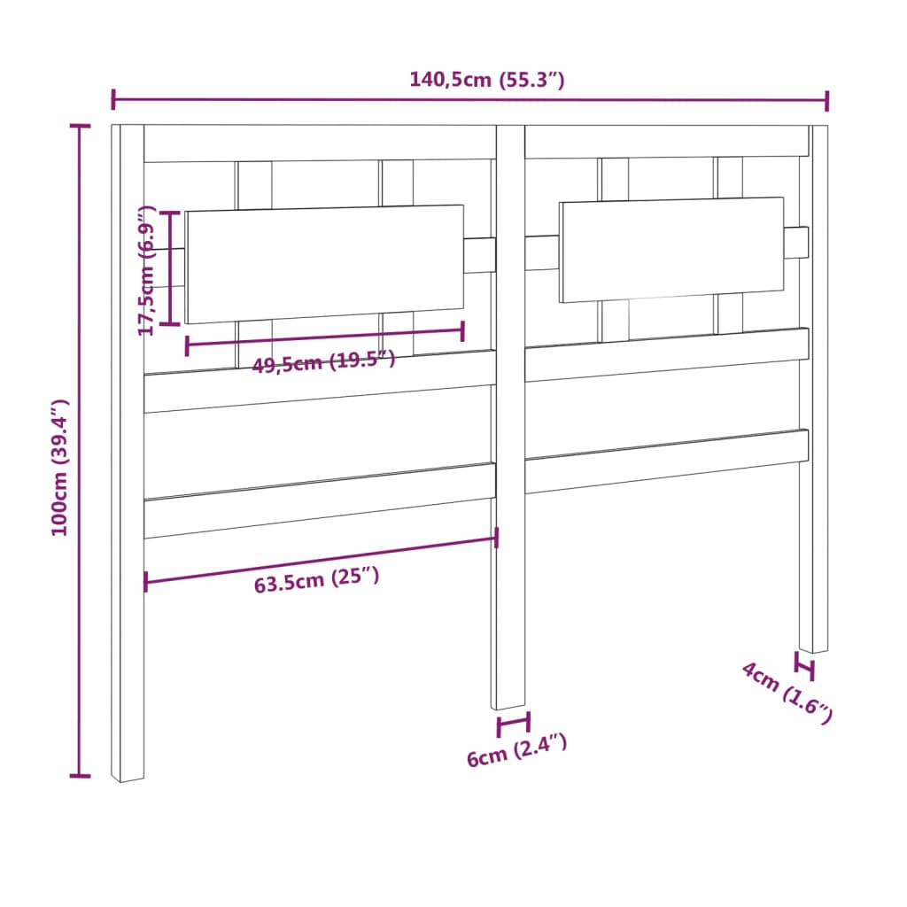 Double bed deals headboard width