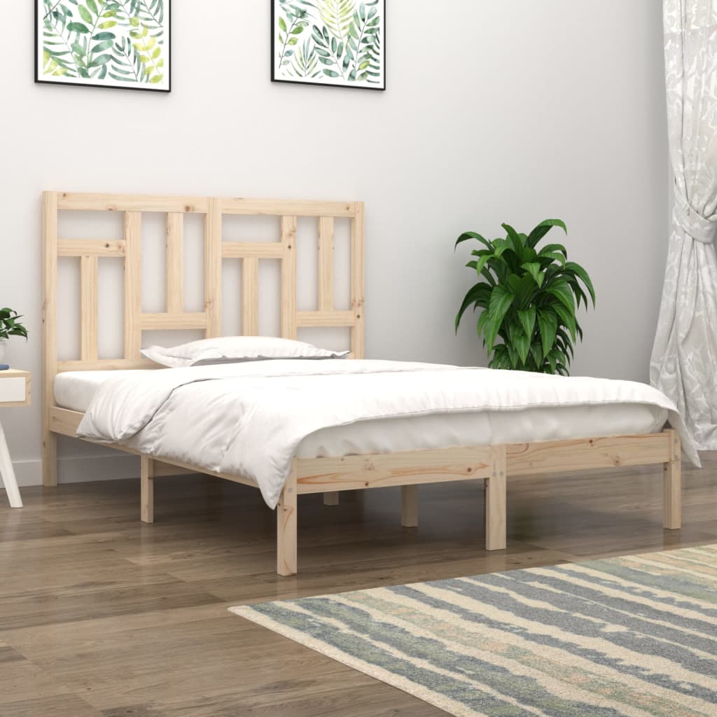 Pine platform bed deals king