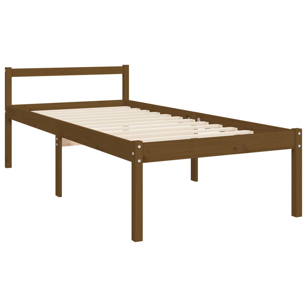 Twin bed deals frame brown