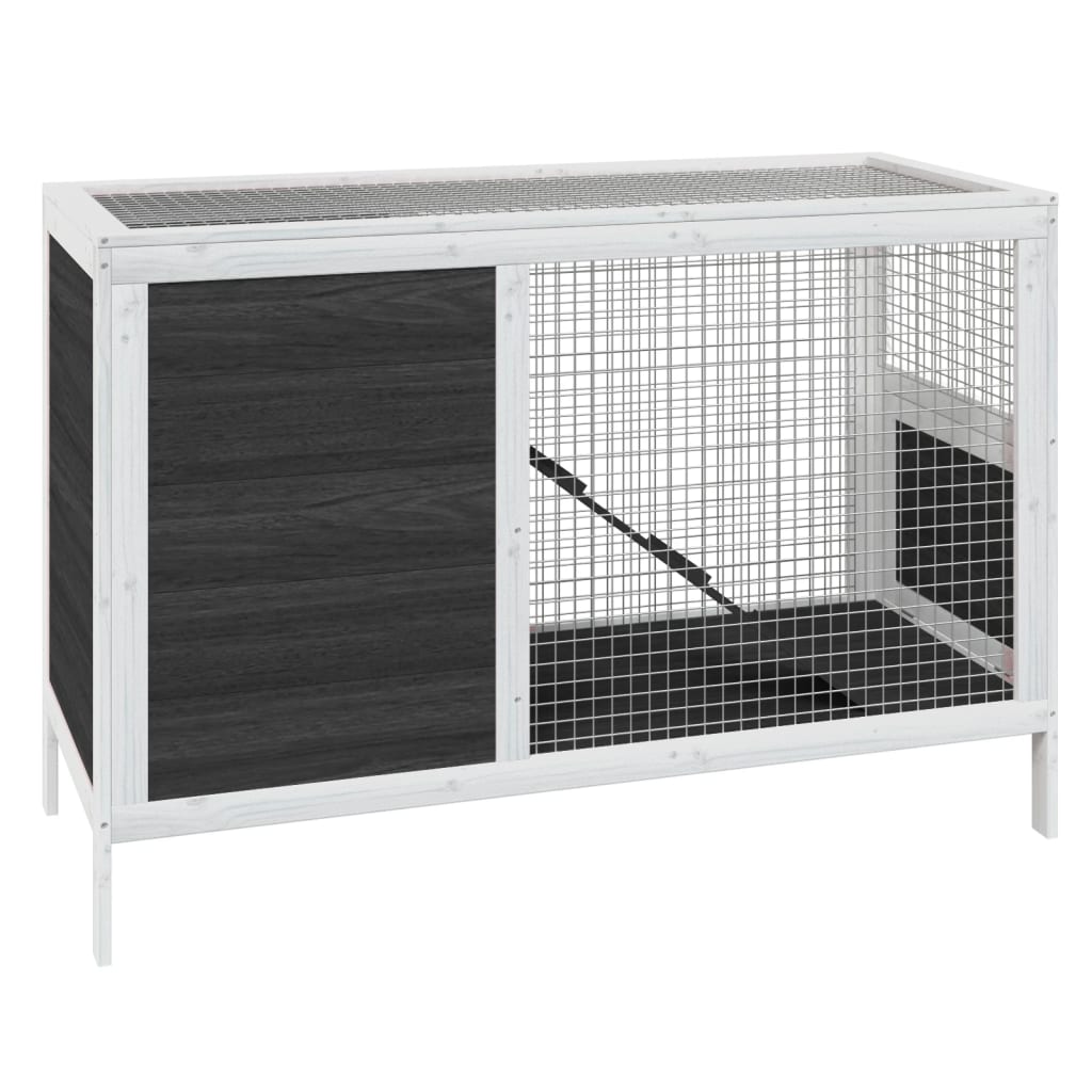 Grey and hotsell white rabbit hutch