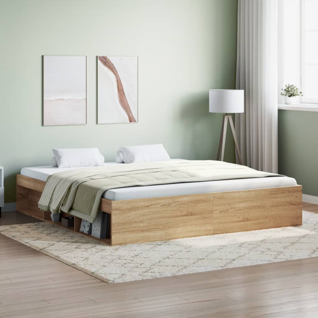 Sonoma king wood on sale storage bed