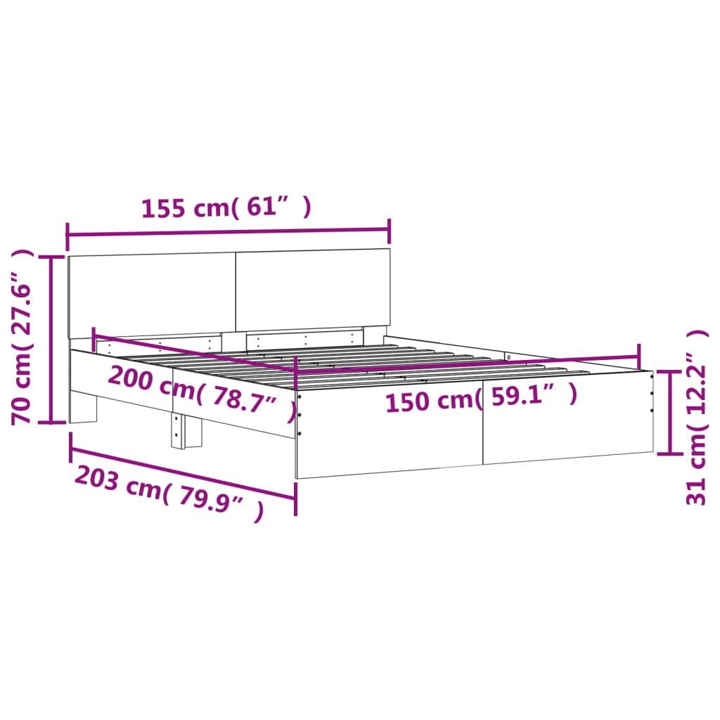 King size headboard online size in cm