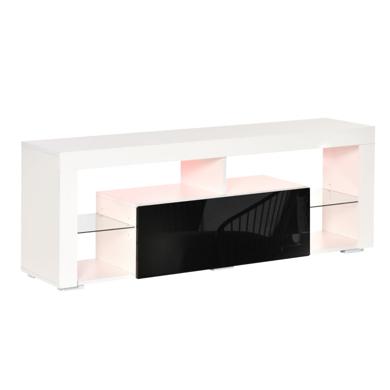 TV Unit, LED Stand Cabinet, Black White