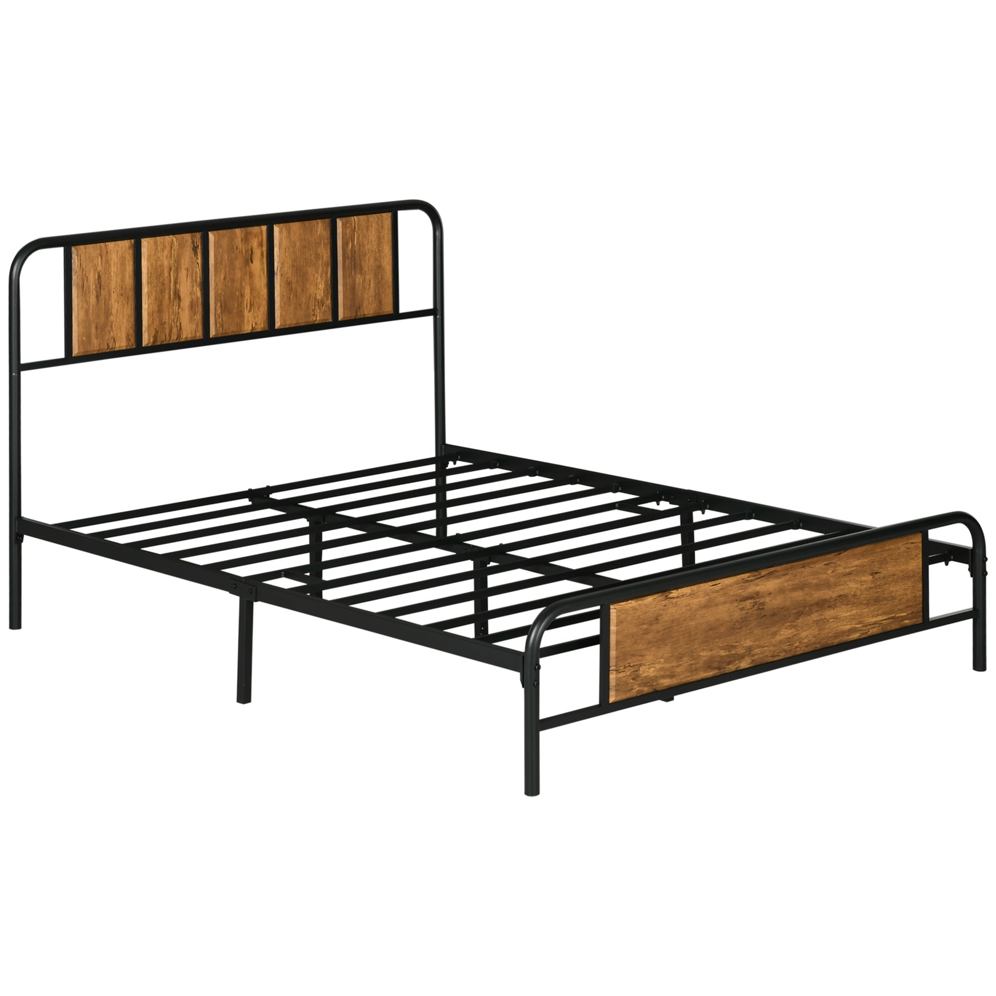 Platform bed with wooden slat online support and under bed storage