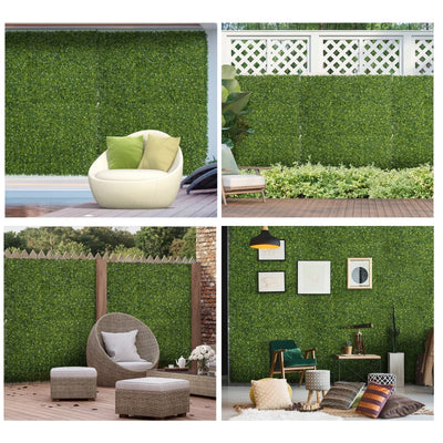 12PCS  Artificial Boxwood Wall Panel